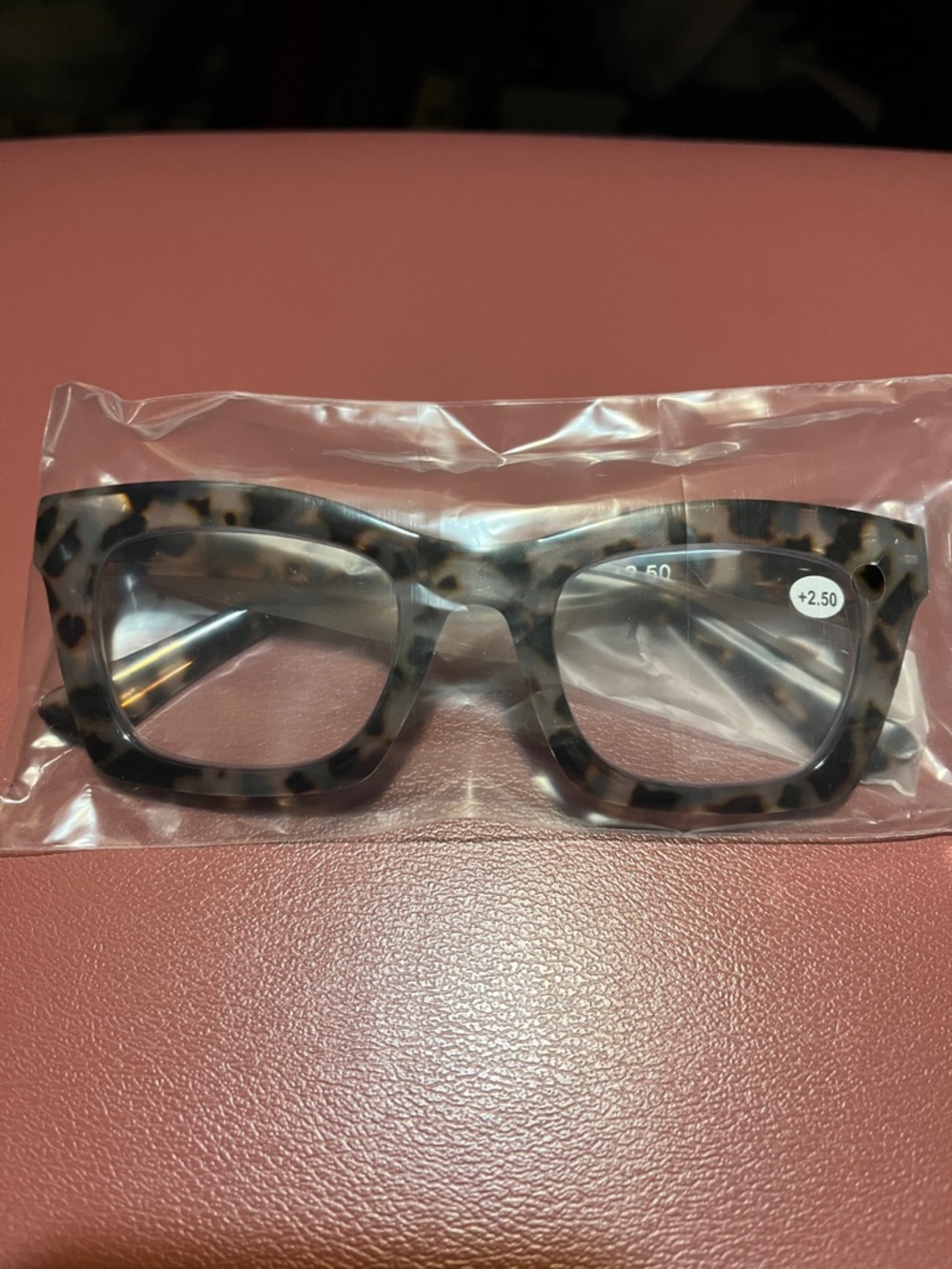Tortoiseshell Square Reading Glasses +2.50